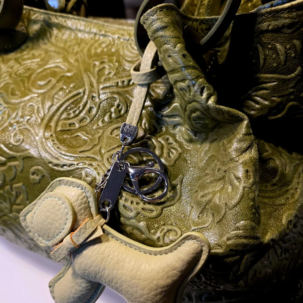 Elegant Olive Green Stella Bianca Italian Satchel NWOT - Picture 11 of 15